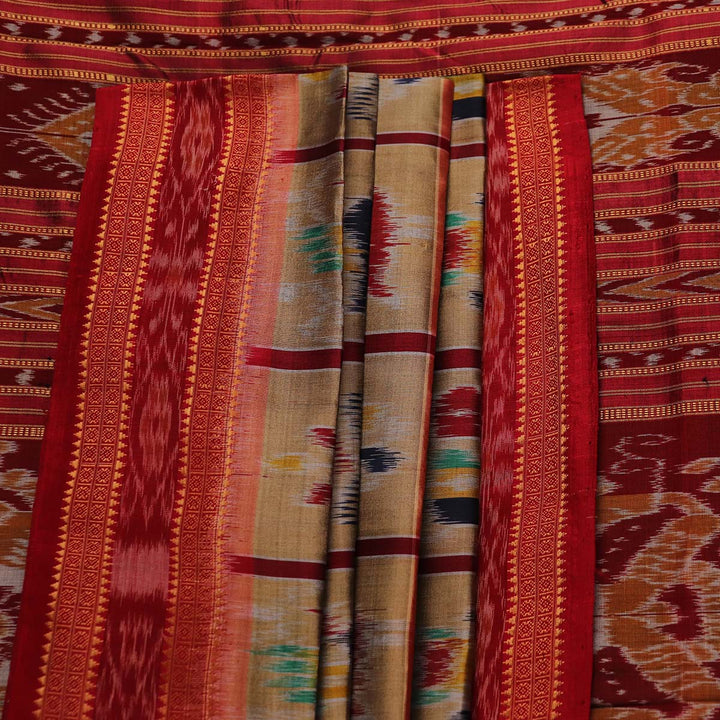 Handloom Khandua Silk Ikat Saree