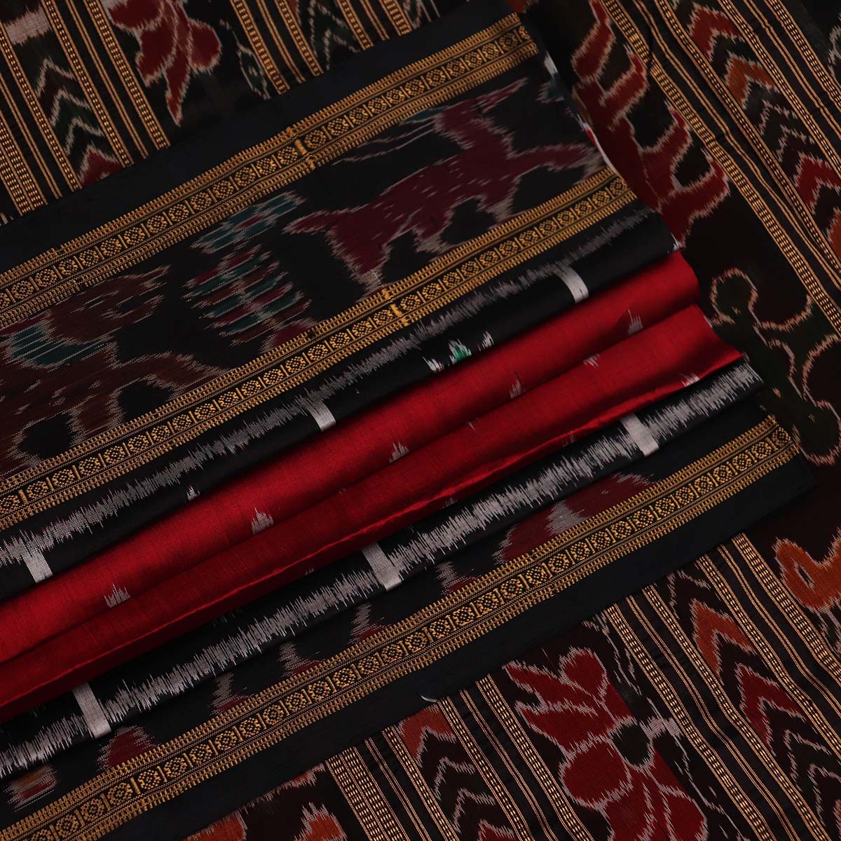 Handloom Khandua Silk Ikat Saree
