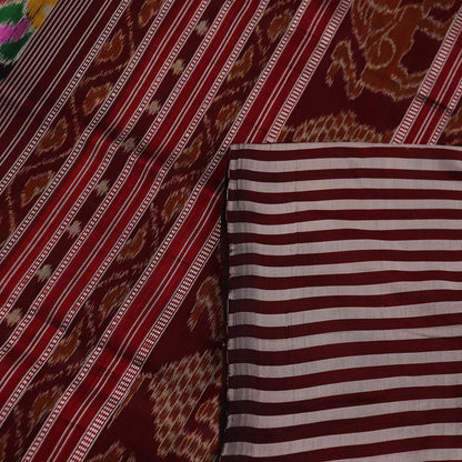 ହ୍ୟାଣ୍ଡଲୁମ୍ ଖଣ୍ଡୁଆ ସିଲ୍କ ଇକାଟ ସାରୀ |