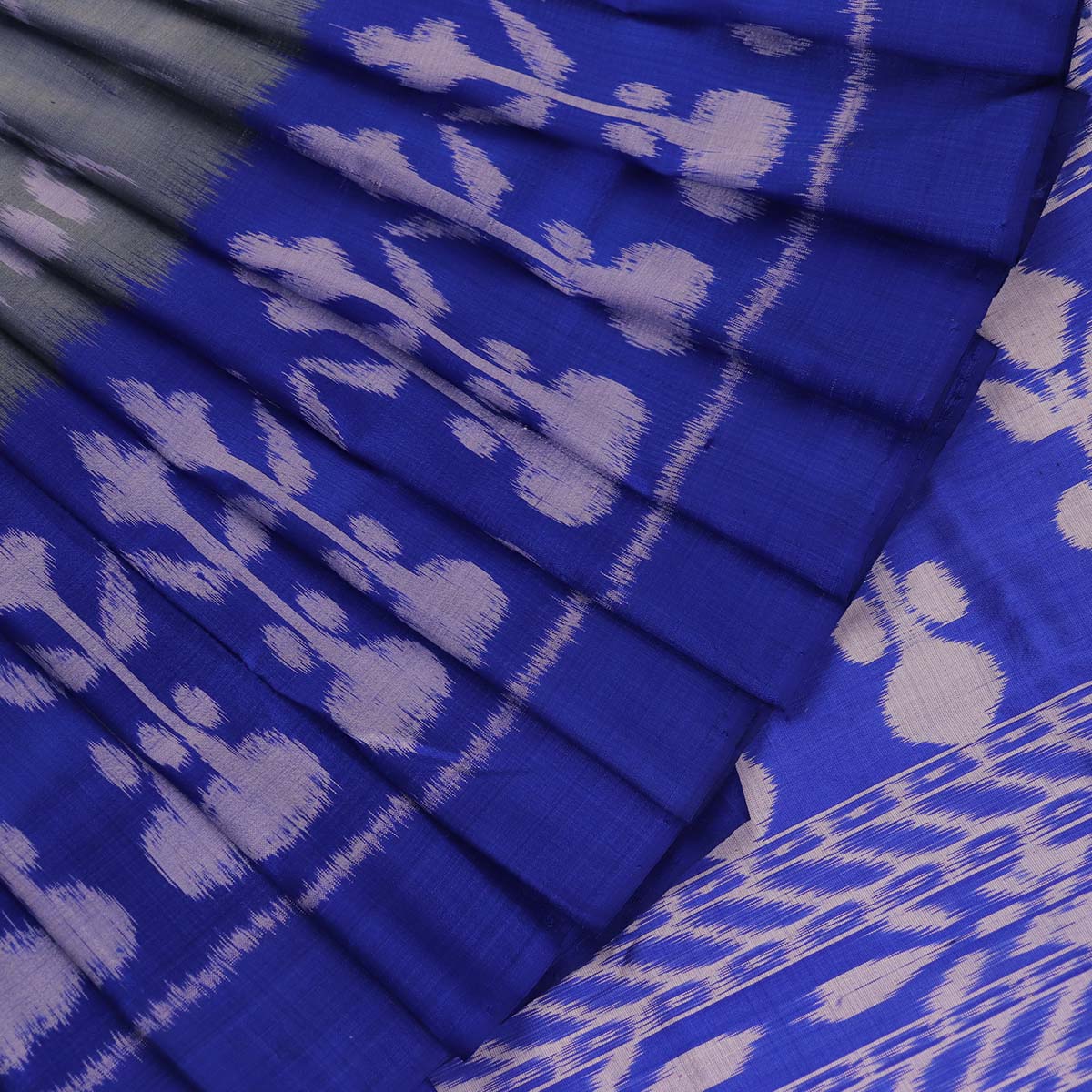 Handloom Blue Khandua Silk Saree with Blue border