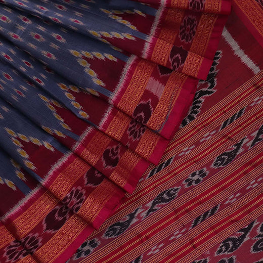 ହ୍ୟାଣ୍ଡଲୁମ୍ ଖଣ୍ଡୁଆ ସିଲ୍କ ଇକାଟ ସାରୀ |