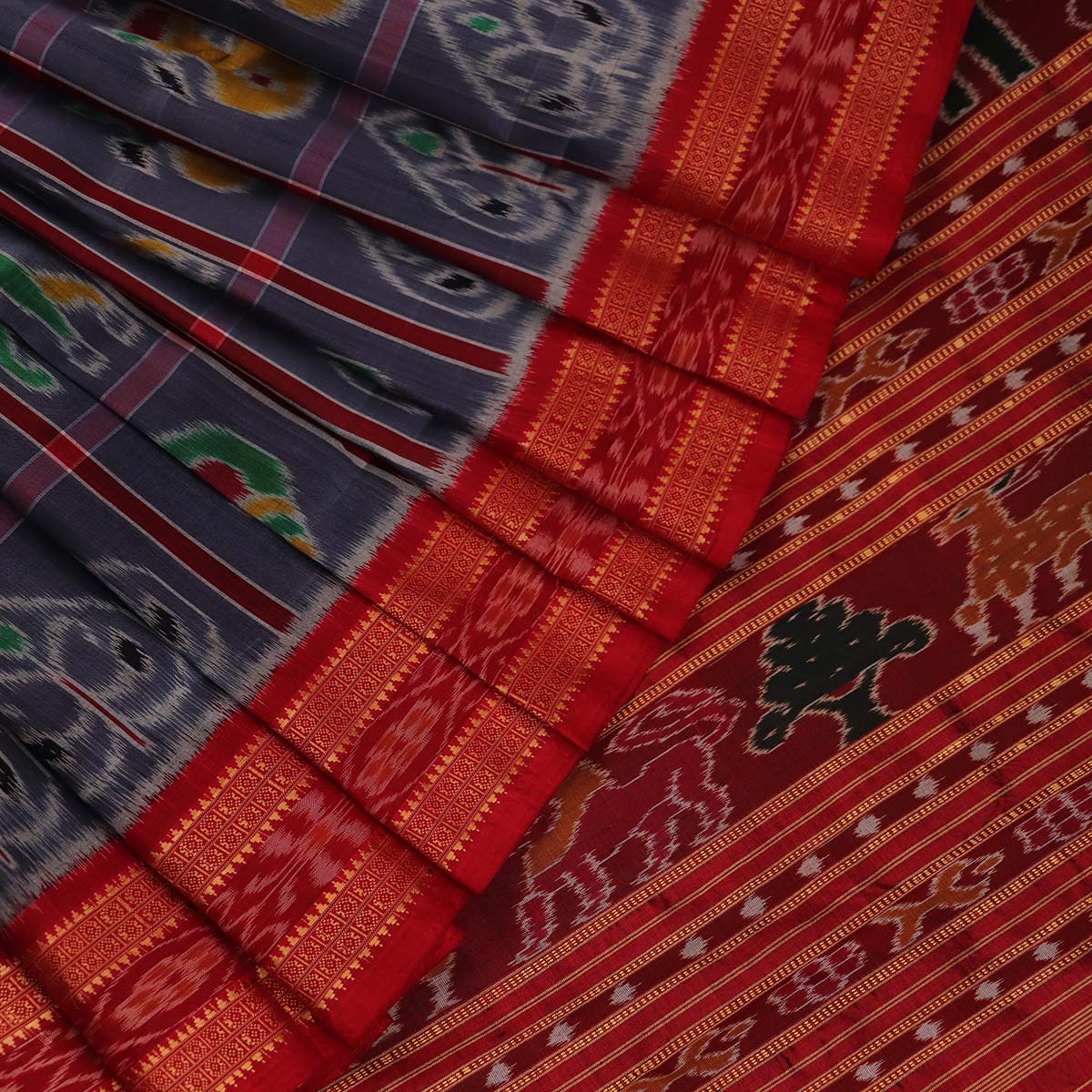 Handloom Khandua Silk Ikat Saree