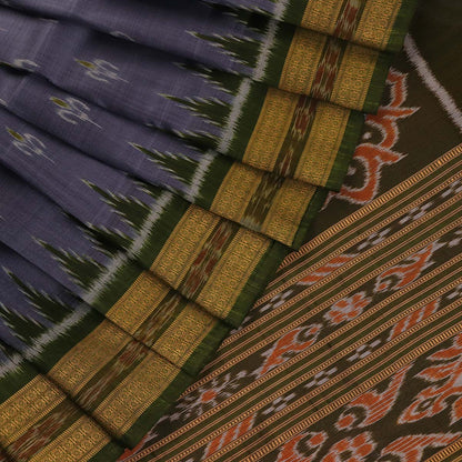 ହ୍ୟାଣ୍ଡଲୁମ୍ ଖଣ୍ଡୁଆ ସିଲ୍କ ଇକାଟ ସାରୀ |