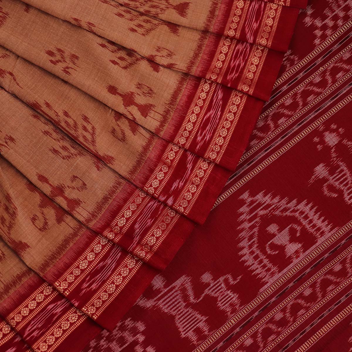 ହ୍ୟାଣ୍ଡଲୁମ୍ ସମ୍ବଲପୁରୀ କଟନ୍ ଇକକେଟ୍ ସାରି |