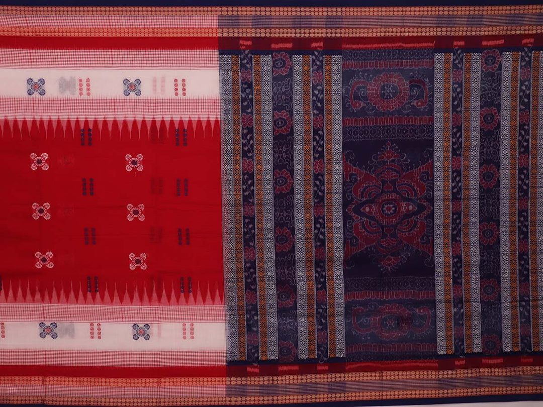 Handloom Bomkai Cotton Ikat Saree