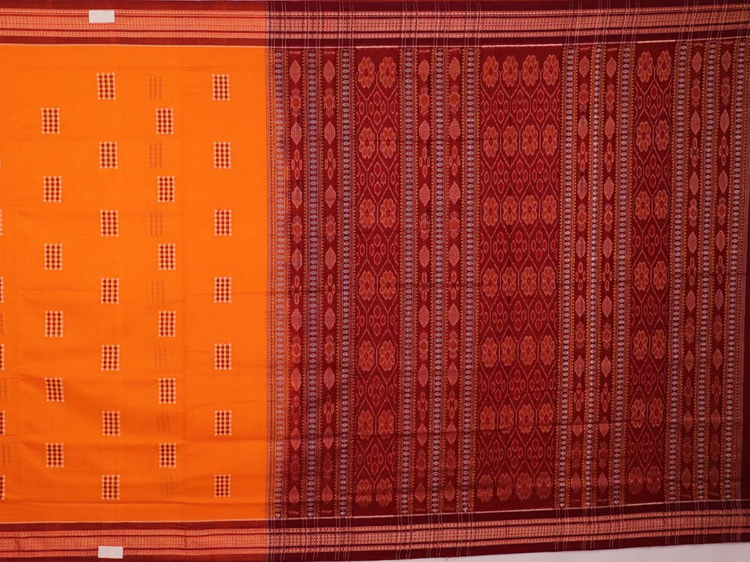 Handloom Bomkai Cotton Ikat Saree