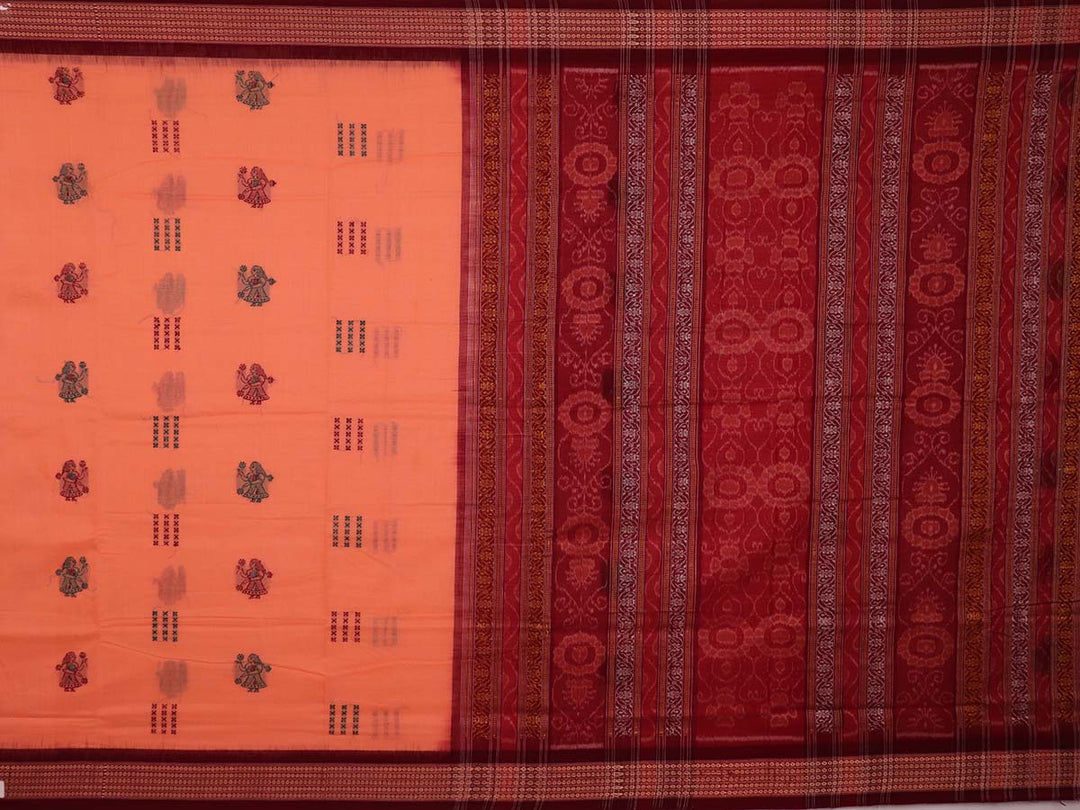 Handloom Bomkai Cotton Ikat Saree