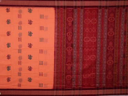 Handloom Bomkai Cotton Ikat Saree