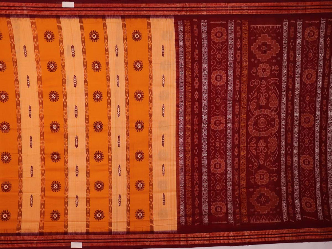 Handloom Bomkai Cotton Ikat Saree