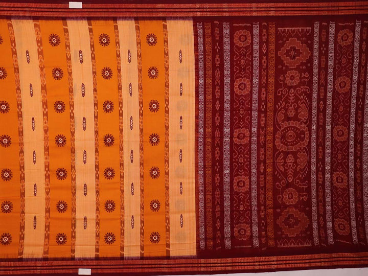 Handloom Bomkai Cotton Ikat Saree