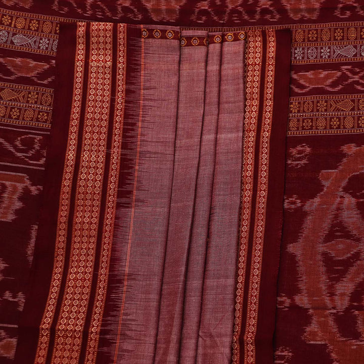 Handloom Bomkai Cotton Ikat Saree