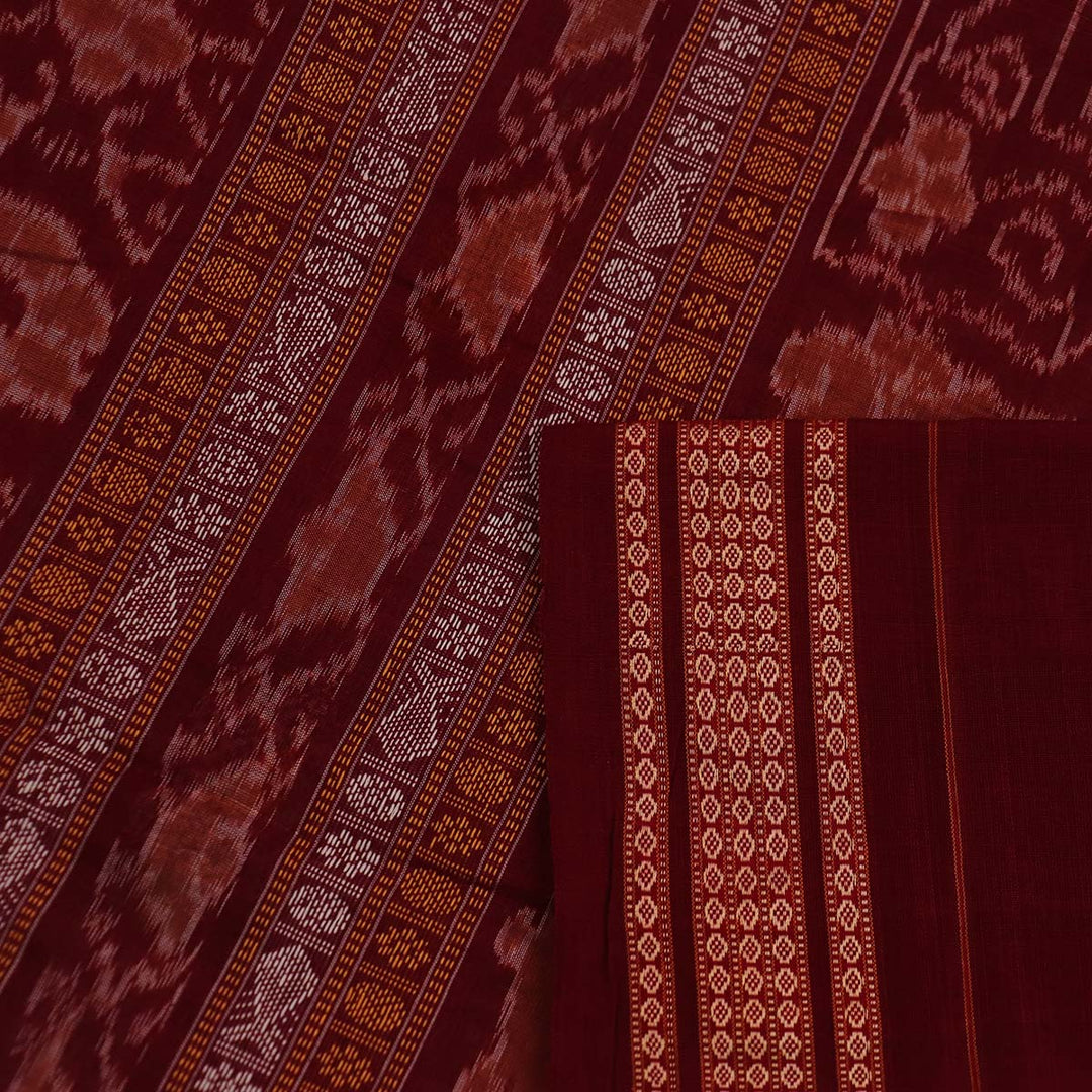 Handloom Bomkai Cotton Ikat Saree