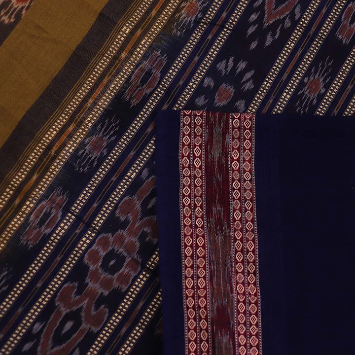 Handloom Bomkai Cotton Ikat Saree