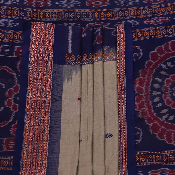 Handloom Bomkai Cotton Ikat Saree