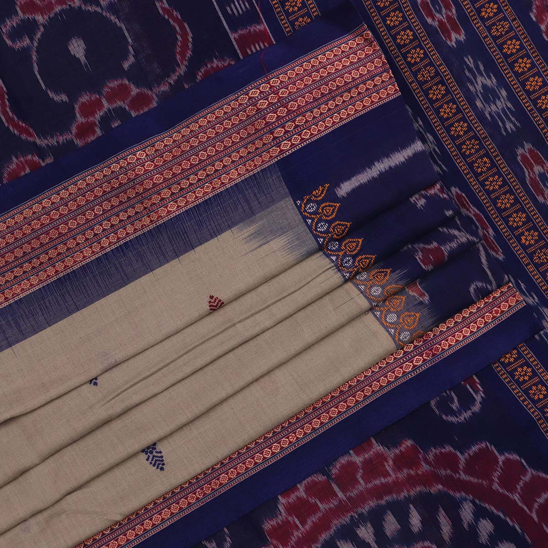 Handloom Bomkai Cotton Ikat Saree