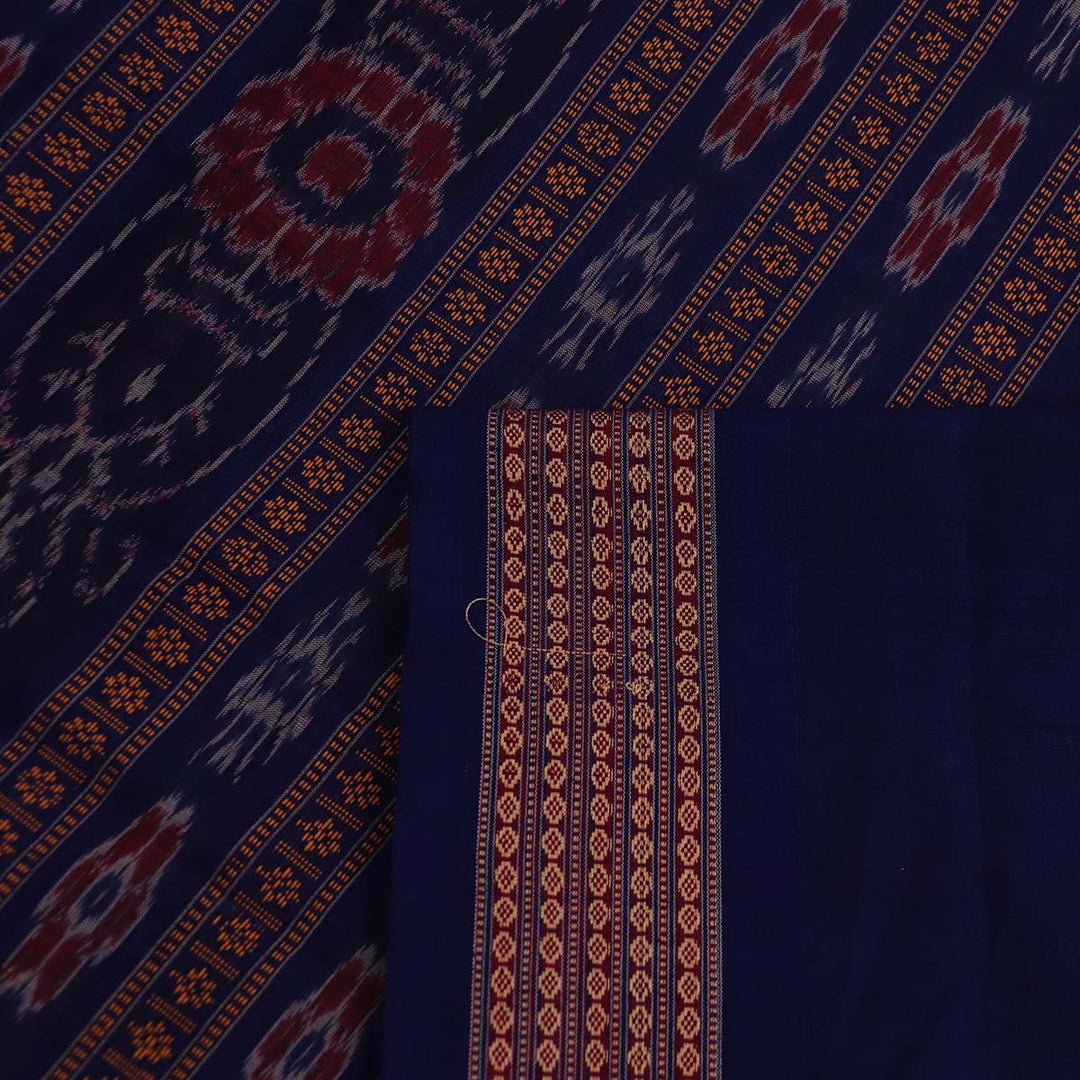 Handloom Bomkai Cotton Ikat Saree