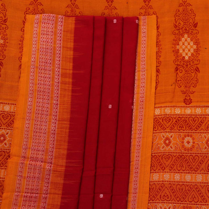 Handloom Bomkai Cotton Ikat Saree