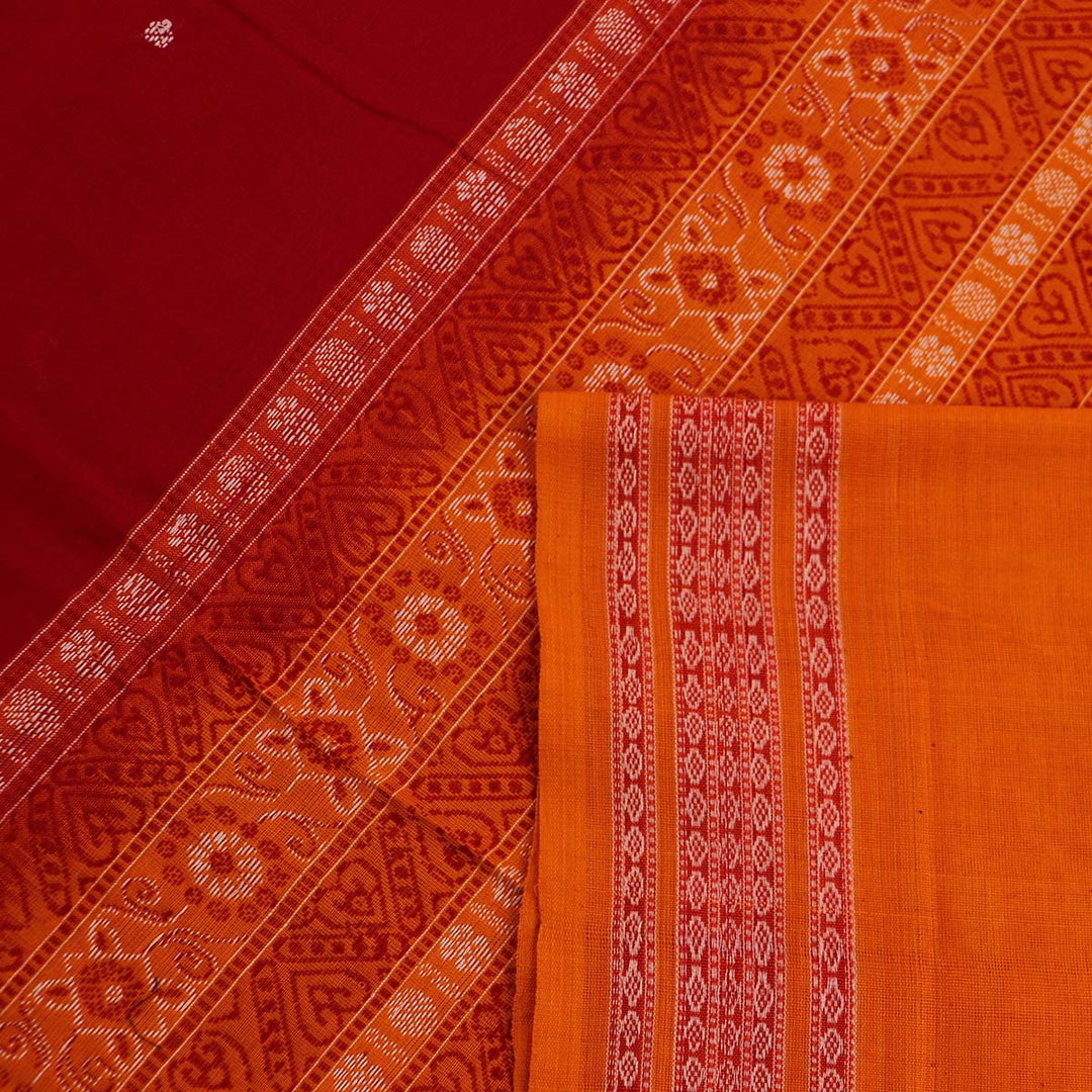 Handloom Bomkai Cotton Ikat Saree