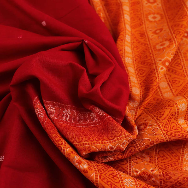 Handloom Bomkai Cotton Ikat Saree