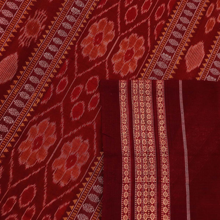 Handloom Bomkai Cotton Ikat Saree