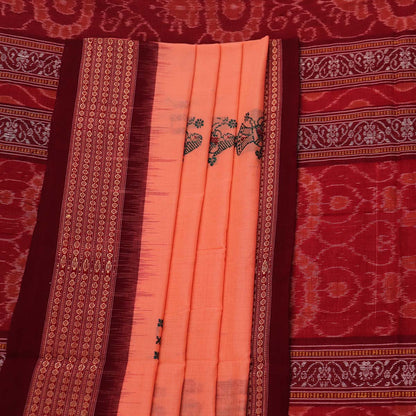 Handloom Bomkai Cotton Ikat Saree