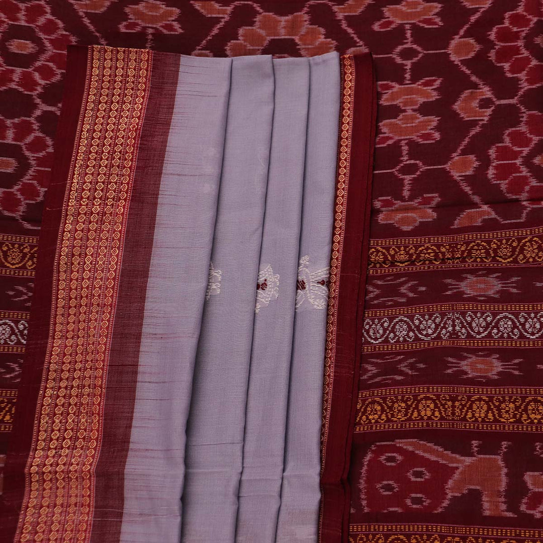 Handloom Bomkai Cotton Ikat Saree