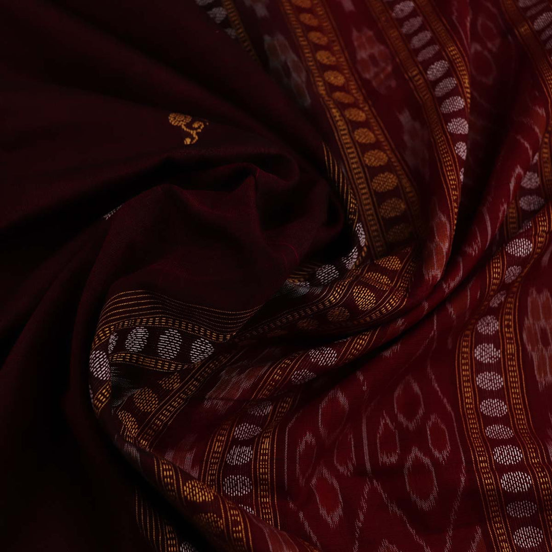 Handloom Bomkai Cotton Ikat Saree