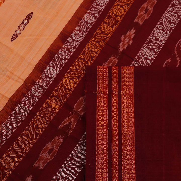 Handloom Bomkai Cotton Ikat Saree