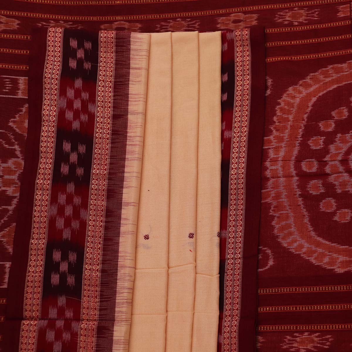 ହ୍ୟାଣ୍ଡଲୁମ୍ ସମ୍ବଲପୁରୀ କଟନ୍ ଇକକେଟ୍ ସାରି |