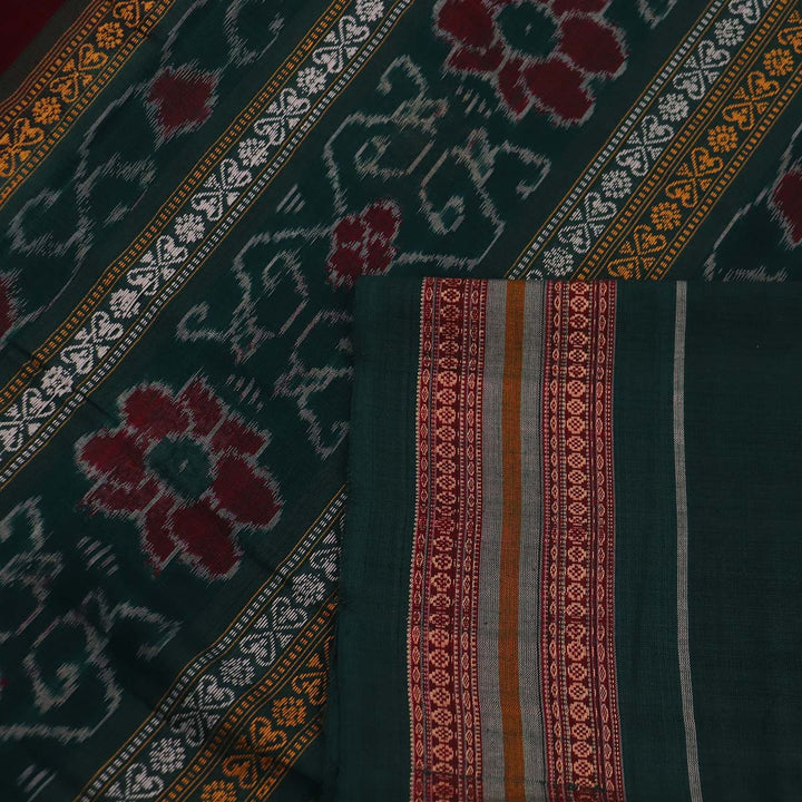 Handloom Bomkai Cotton Ikat Saree