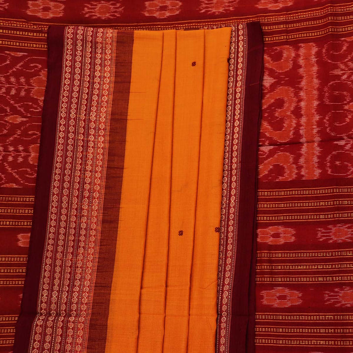 Handloom Bomkai Cotton Ikat Saree