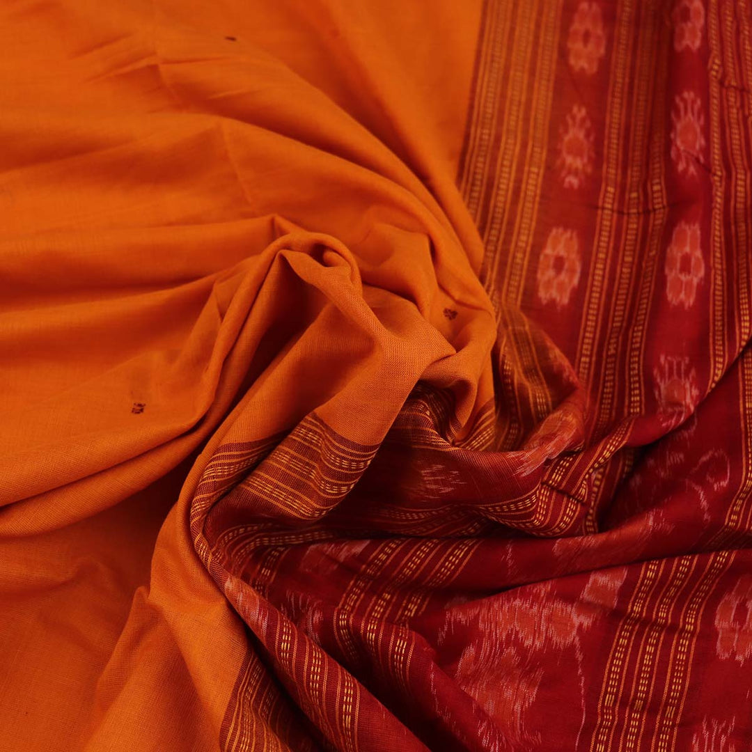 Handloom Bomkai Cotton Ikat Saree