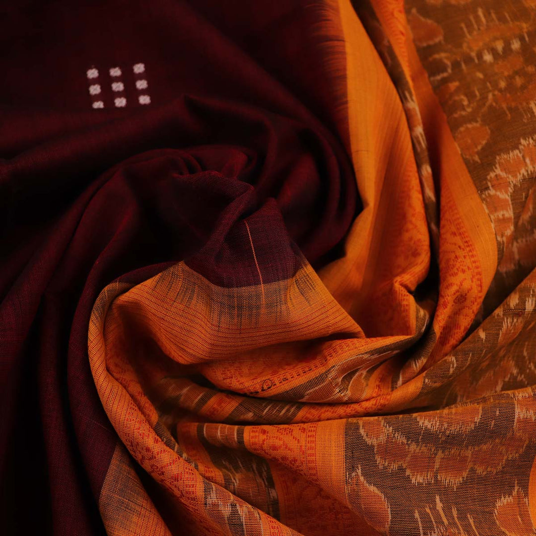 Handloom Bomkai Cotton Ikat Saree