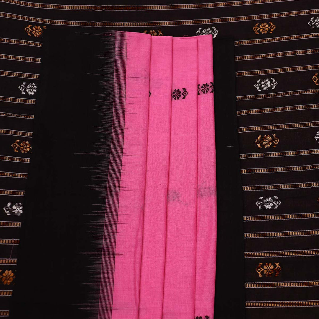 Handloom Bomkai Cotton Ikat Saree