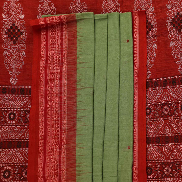 Handloom Bomkai Cotton Ikat Saree