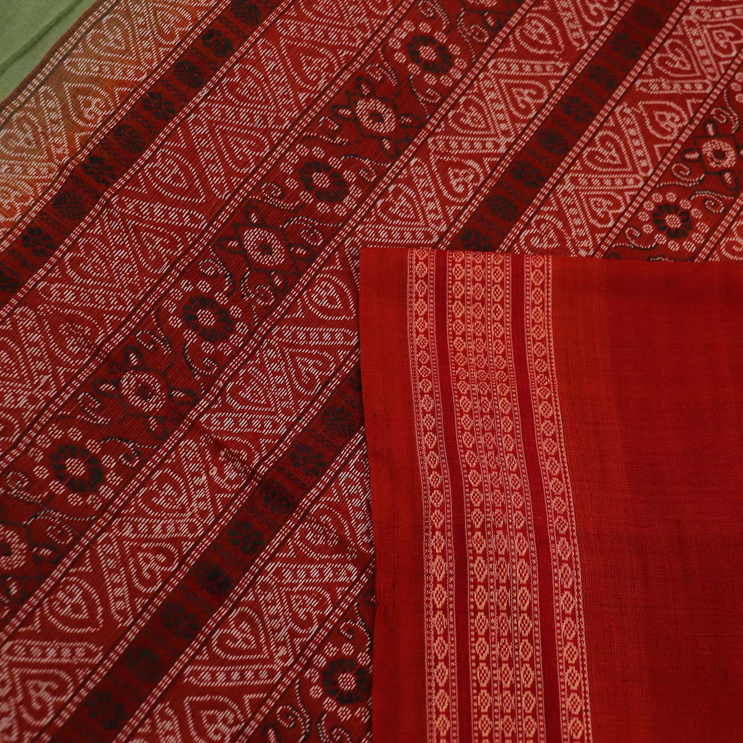 Handloom Bomkai Cotton Ikat Saree