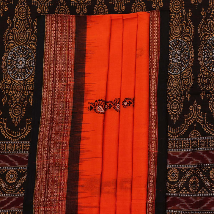 Handloom Bomkai Cotton Ikat Saree