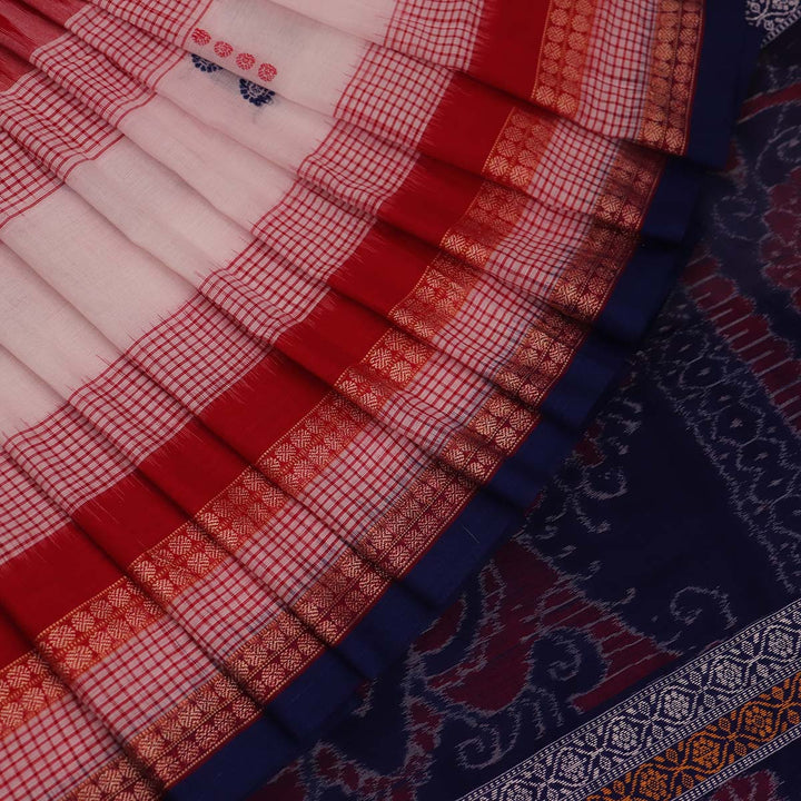 Handloom Bomkai Cotton Ikat Saree