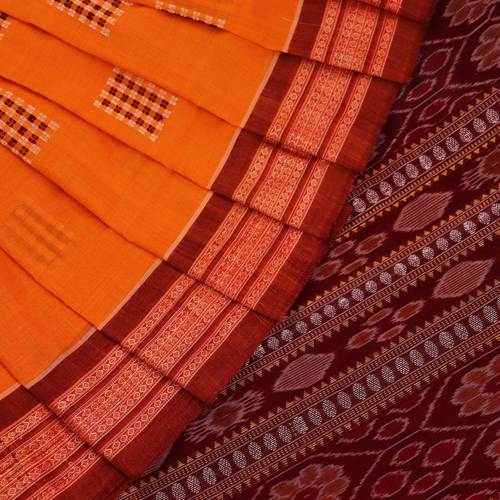 Handloom Bomkai Cotton Ikat Saree