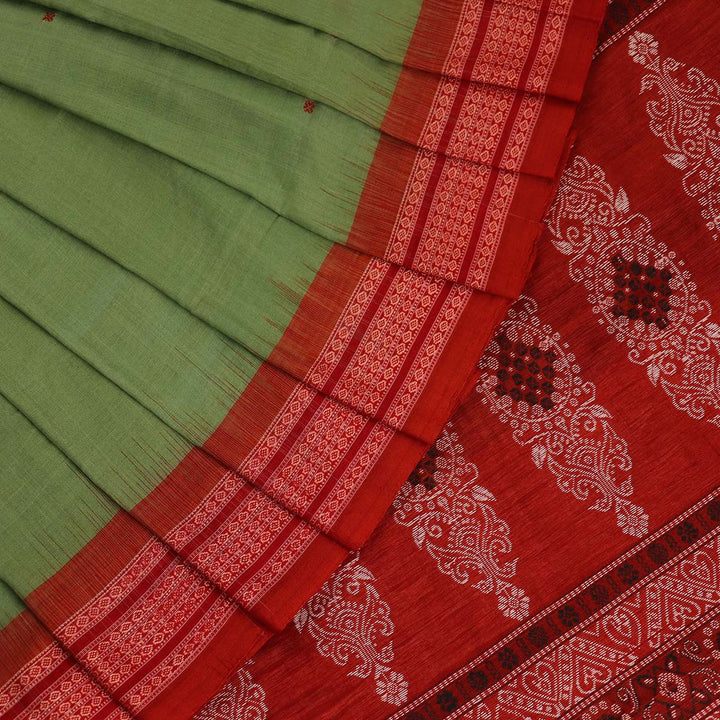 Handloom Bomkai Cotton Ikat Saree