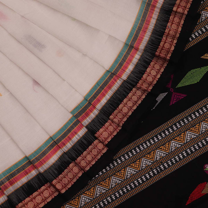 Handloom Bomkai Cotton Ikat Saree