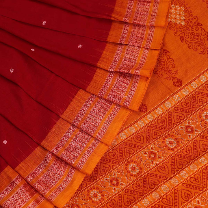 Handloom Bomkai Cotton Ikat Saree