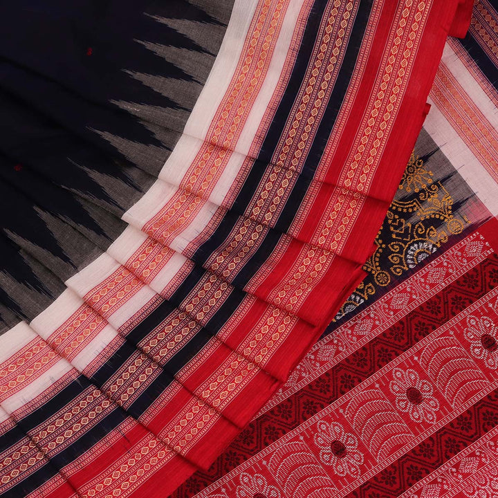 Handloom Bomkai Cotton Ikat Saree