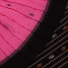 Handloom Pink Bomkai Cotton Saree with Black border