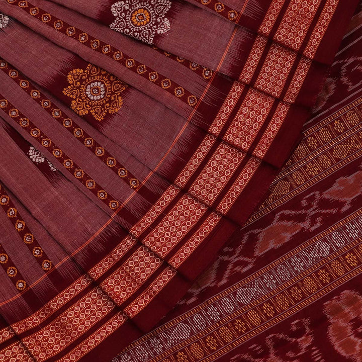 Handloom Bomkai Cotton Ikat Saree