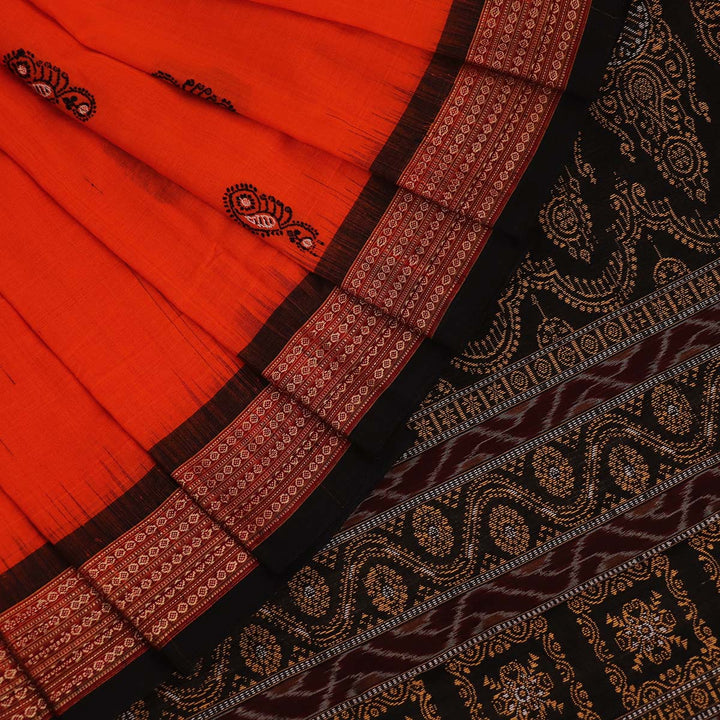 Handloom Bomkai Cotton Ikat Saree