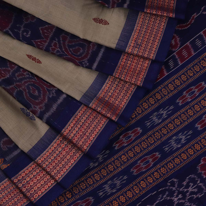 Handloom Bomkai Cotton Ikat Saree