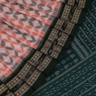 Handloom White Sambalpuri Cotton Saree with Green border