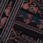 Close view of the Black border and pallu weaving on the Sambalpuri cotton saree.