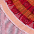 Multi-Color Sambalpuri Cotton Saree with Off-White Border P74-03-06149